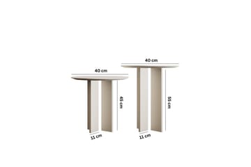 Glenure Sofabord 40 cm - Cremehvit - Møbler - Bord - Sofabord & salongbord