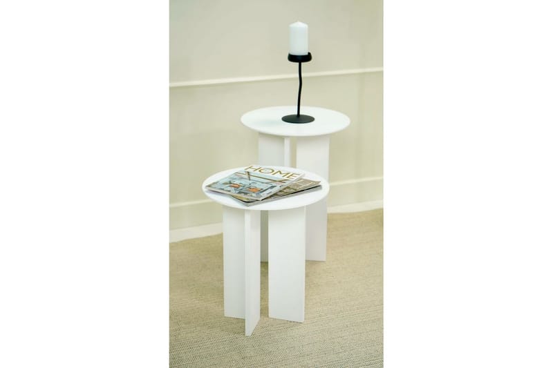 Glenure Sofabord 40 cm - Hvit - Møbler - Bord - Sofabord & salongbord
