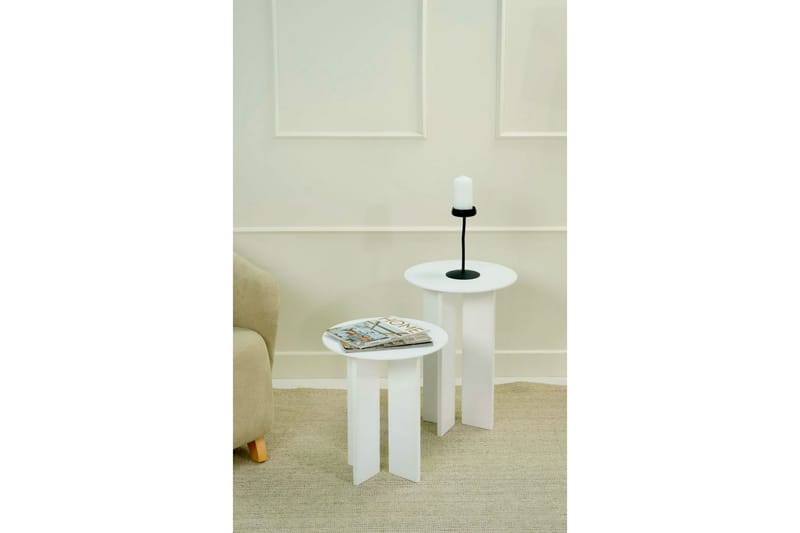 Glenure Sofabord 40 cm - Hvit - Møbler - Bord - Sofabord & salongbord