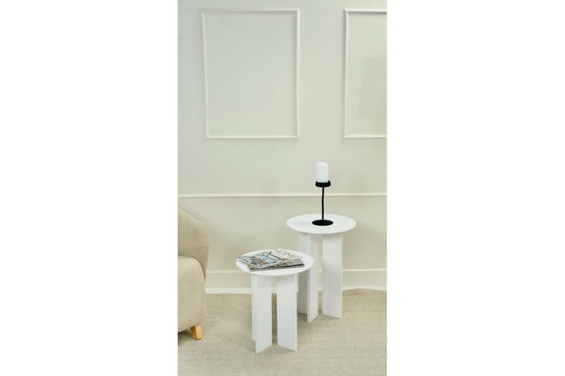 Glenure Sofabord 40 cm - Hvit - Møbler - Bord - Sofabord & salongbord