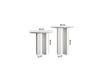 Glenure Sofabord 40 cm - Hvit - Møbler - Bord - Sofabord & salongbord