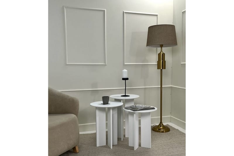 Glenure Sofabord 40 cm - Hvit - Møbler - Bord - Sofabord & salongbord