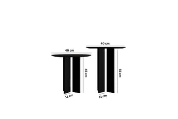 Glenure Sofabord 40 cm - Svart - Møbler - Bord - Sofabord & salongbord