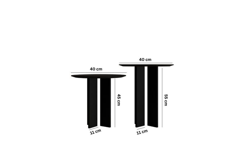 Glenure Sofabord 40 cm - Svart - Møbler - Bord - Sofabord & salongbord