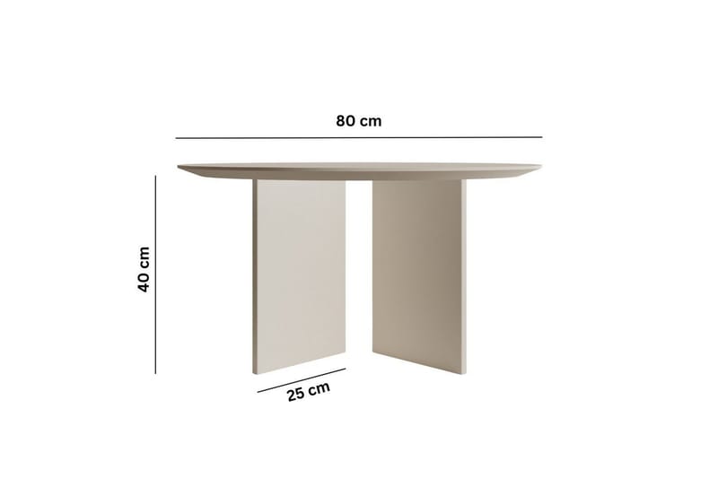 Glenure Sofabord 80 cm - Cremehvit - Møbler - Bord - Sofabord & salongbord