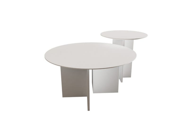 Glenure Sofabord 80 cm - Hvit - Møbler - Bord - Sofabord & salongbord