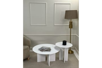 Glenure Sofabord 80 cm - Hvit - Møbler - Bord - Sofabord & salongbord