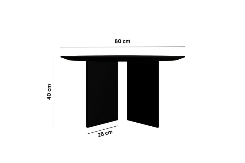 Glenure Sofabord 80 cm - Svart - Møbler - Bord - Sofabord & salongbord