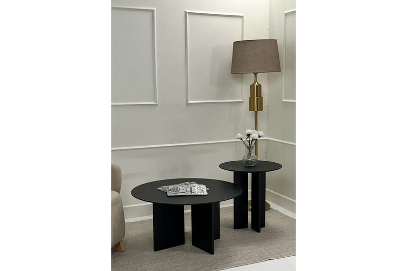 Glenure Sofabord 80 cm - Svart - Møbler - Bord - Sofabord & salongbord