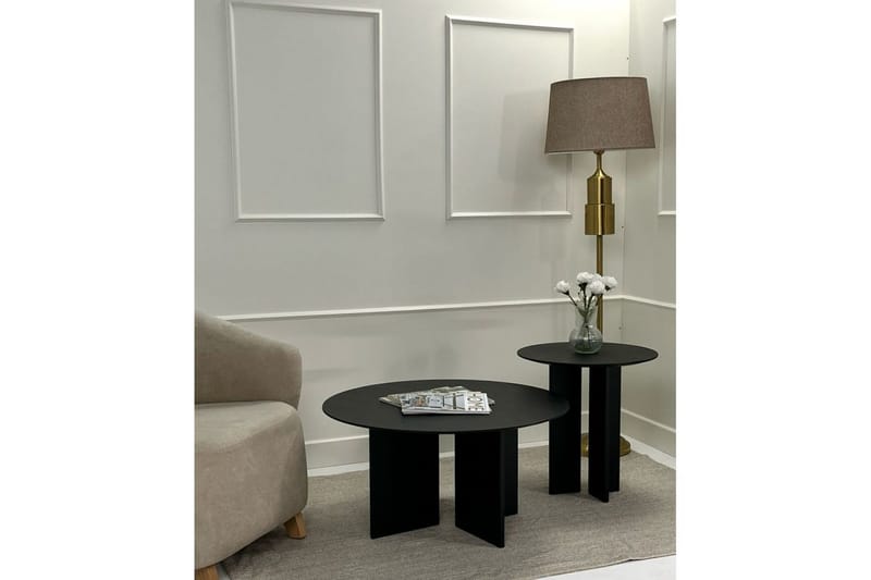 Glenure Sofabord 80 cm - Svart - Møbler - Bord - Sofabord & salongbord