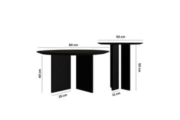 Glenure Sofabord 80 cm - Svart - Møbler - Bord - Sofabord & salongbord