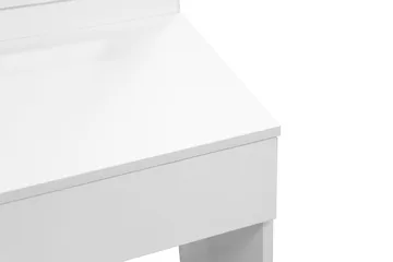 Glow Lite sminkebord 80 cm med speil, skuffer og krakk – LED-belysning - Hvit - Møbler - Bord - Sminkebord & toalettbord