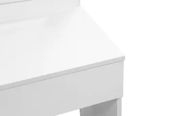 Glow Lite Sminkebord 80 cm med speil skuffer og krakk - LED Belysning - Hvit - Møbler - Bord - Sminkebord & toalettbord