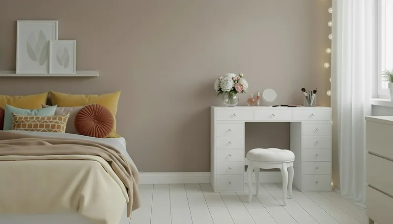 Glow Stort sminkebord – Oppbevaring med skuffer 120 cm - Hvit - Møbler - Bord - Sminkebord & toalettbord