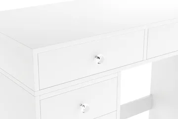 Glow stort sminkebord uten speil – oppbevaring med skuffer 120 cm - Hvit - Møbler - Bord - Sminkebord & toalettbord