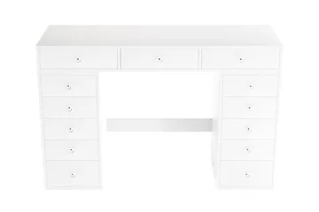 Glow stort sminkebord uten speil – oppbevaring med skuffer 120 cm - Hvit - Møbler - Bord - Sminkebord & toalettbord