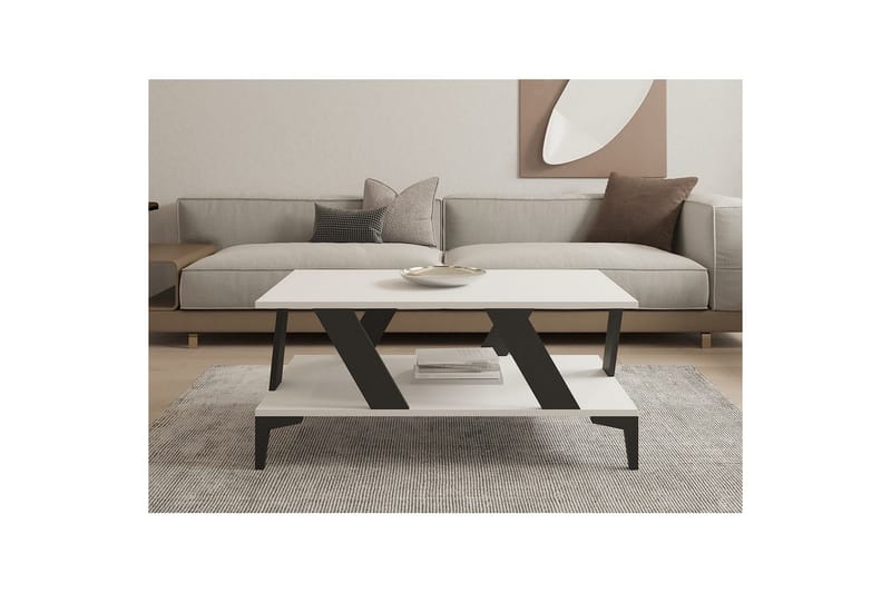 Gralen Stuebord 100 cm - Antrasitt/Hvit - Møbler - Bord - Sofabord & salongbord