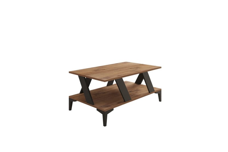 Gralen Stuebord 100 cm - Antrasitt/Natur - Møbler - Bord - Sofabord & salongbord