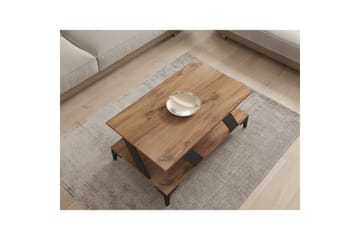 Gralen Stuebord 100 cm - Antrasitt/Natur - Møbler - Bord - Sofabord & salongbord