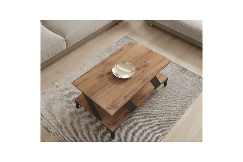 Gralen Stuebord 100 cm - Antrasitt/Natur - Møbler - Bord - Sofabord & salongbord