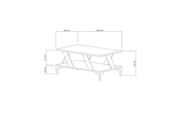 Gralen Stuebord 100 cm - Antrasitt/Natur - Møbler - Bord - Sofabord & salongbord