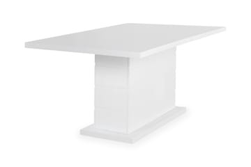 Griffith Spisebord 180 cm Uttrekkbart med ileggsplate + 6 stk Naira stol brun med eikeben - Hvit/Brun - Møbler - Bord - Spisegruppe