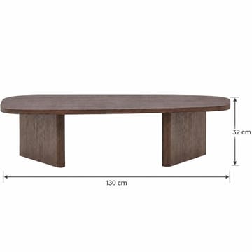 Grönvik ovalt sofabord 130 × 65 cm - Mørkebrun/valnøtt/tre - Møbler - Bord - Sofabord & salongbord