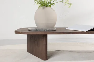 Grönvik ovalt sofabord 130 × 65 cm - Mørkebrun/valnøtt/tre - Møbler - Bord - Sofabord & salongbord