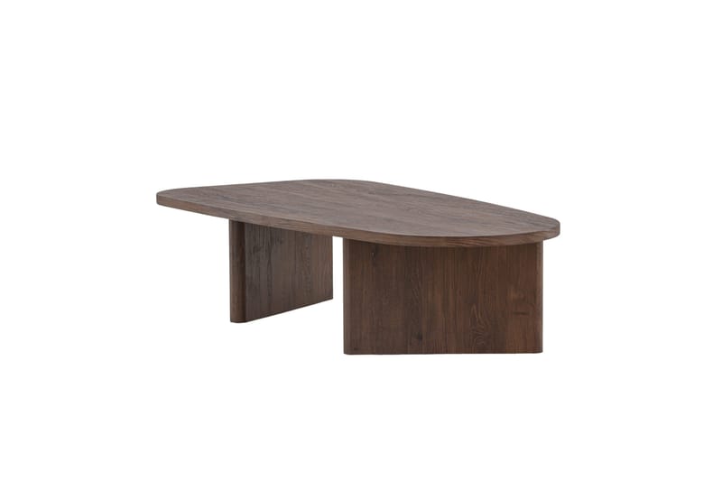 Grönvik ovalt sofabord 130 × 65 cm - Mørkebrun/valnøtt/tre - Møbler - Bord - Sofabord & salongbord