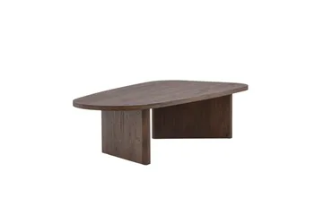 Grönvik Ovalt Sofabord 130x65 cm med Tre- og Valnøttutseende - Brun - Møbler - Bord - Sofabord & salongbord
