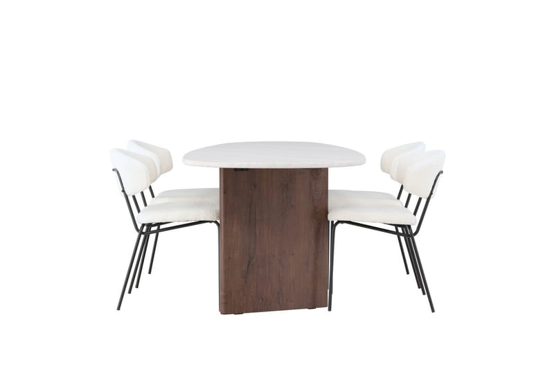 Grönvik Spisebord 90 cm med 4 Chico Spisestoler - Møbler - Bord - Spisegruppe