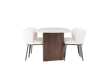 Grönvik Spisebord 90 cm med 4 Edina Spisestoler - Møbler - Bord - Spisegruppe