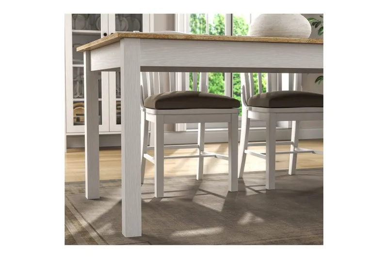 Gulbahar Spisebord 180 cm Rektangulær - Natur/Hvit - Møbler - Bord - Spisebord & kjøkkenbord