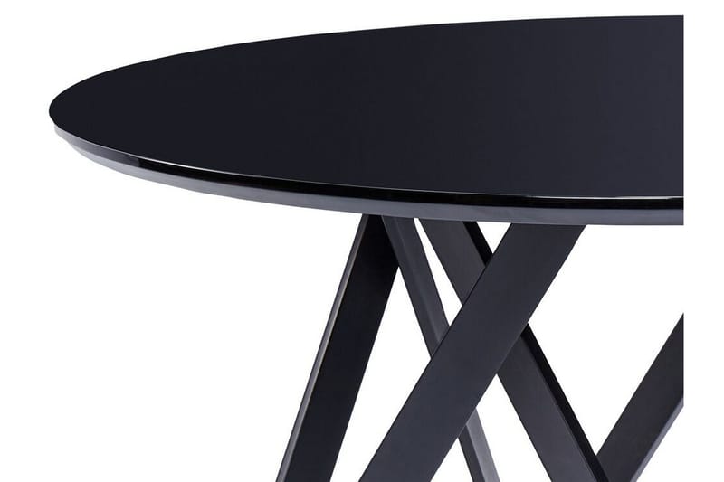 Gunden Rundt Spisebord 120 cm med Metallutseende - Svart - Møbler - Bord - Spisebord & kjøkkenbord