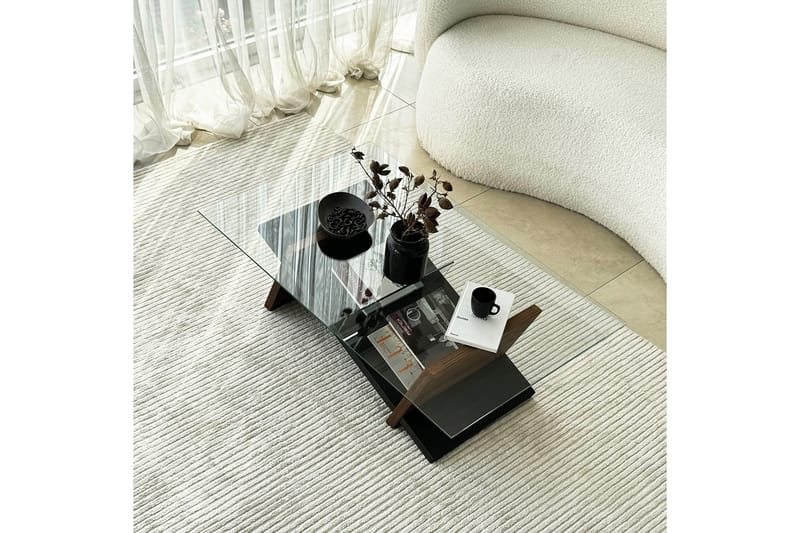Gweneth Sofabord 105 cm - Svart/Brun - Møbler - Bord - Sofabord & salongbord