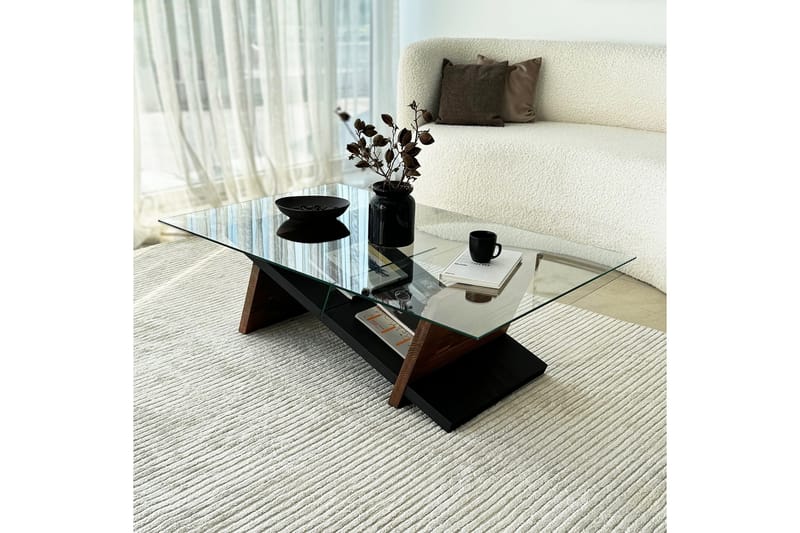 Gweneth Sofabord 105 cm - Svart/Brun - Møbler - Bord - Sofabord & salongbord