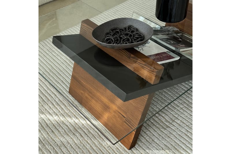 Gweneth Sofabord 105 cm - Svart/Brun - Møbler - Bord - Sofabord & salongbord