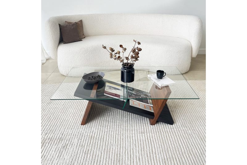 Gweneth Sofabord 105 cm - Svart/Brun - Møbler - Bord - Sofabord & salongbord