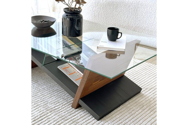 Gweneth Sofabord 105 cm - Svart/Brun - Møbler - Bord - Sofabord & salongbord