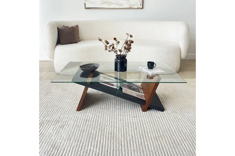 Gweneth Sofabord 105 cm - Svart/Brun - Møbler - Bord - Sofabord & salongbord