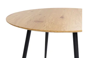 Habbe Spisebord 100 cm Rund - Lys Brun/Sort - Møbler - Bord - Spisebord & kjøkkenbord