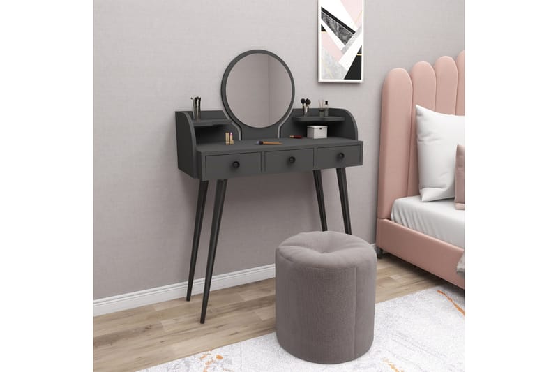 Habiba Sminkebord 93,6 cm - Antrasitt - Møbler - Bord - Sminkebord & toalettbord