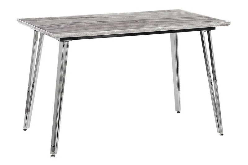 Hamiota Spisebord 70x120 cm, Hvit/Sølv