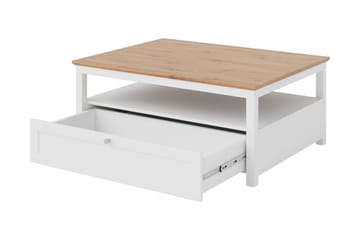 Hammerdal Sofabord 104 cm - Hvit/Eik - Møbler - Bord - Sofabord & salongbord