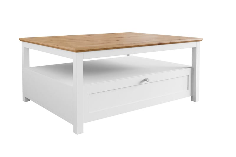 Hammerdal Sofabord 104 cm, Hvit/Eik