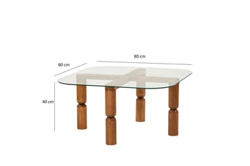 Harman Sofabord 80 cm - Valnøtt - Møbler - Bord - Sofabord & salongbord