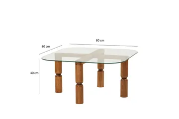 Harman Sofabord 80 cm - Valnøtt - Møbler - Bord - Sofabord & salongbord