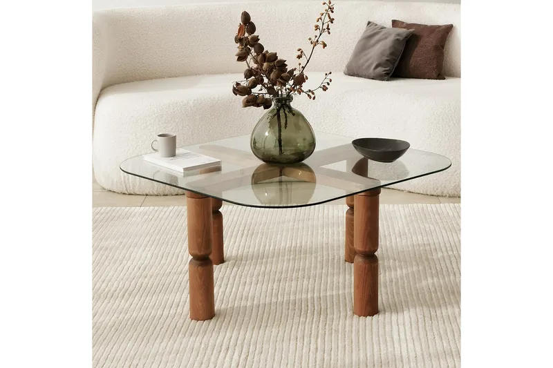 Harman Sofabord 80 cm - Valnøtt - Møbler - Bord - Sofabord & salongbord