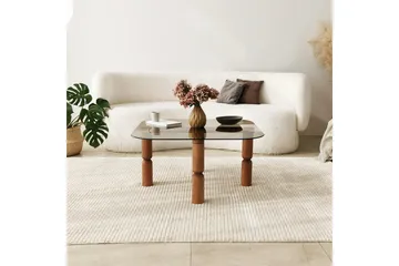 Harman Sofabord 80 cm - Valnøtt/Bronse - Møbler - Bord - Sofabord & salongbord