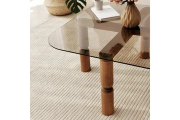 Harman Sofabord 80 cm - Valnøtt/Bronse - Møbler - Bord - Sofabord & salongbord